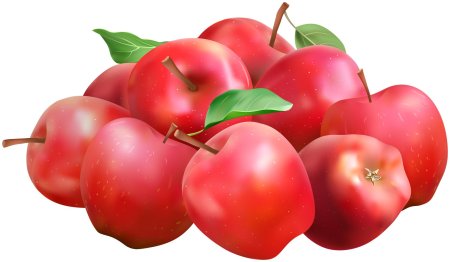 Яблоки на прозрачном фоне
