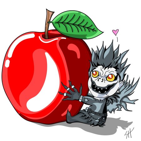 Тетрадь смерти рюк и яблоки