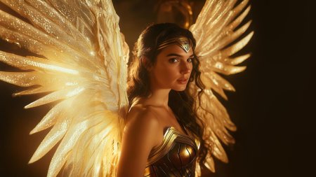 Галь гадот чудо-женщина золотая броня