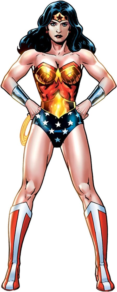 Чудо женщина на белом фоне