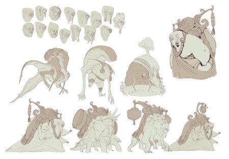 Концепт стилизованных персонажей