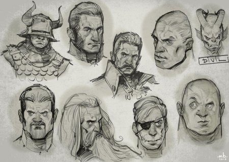 Скетчи игровых персонажей