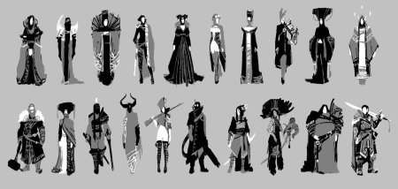 Концепт персонажа силуэты