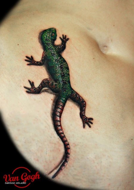 Тату ящерица