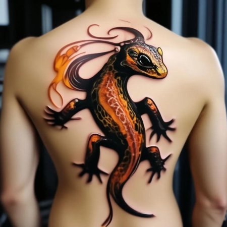 Тату саламандра