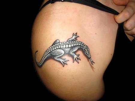Тату ящерица
