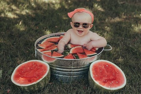 Арбузная фотосессия для детей