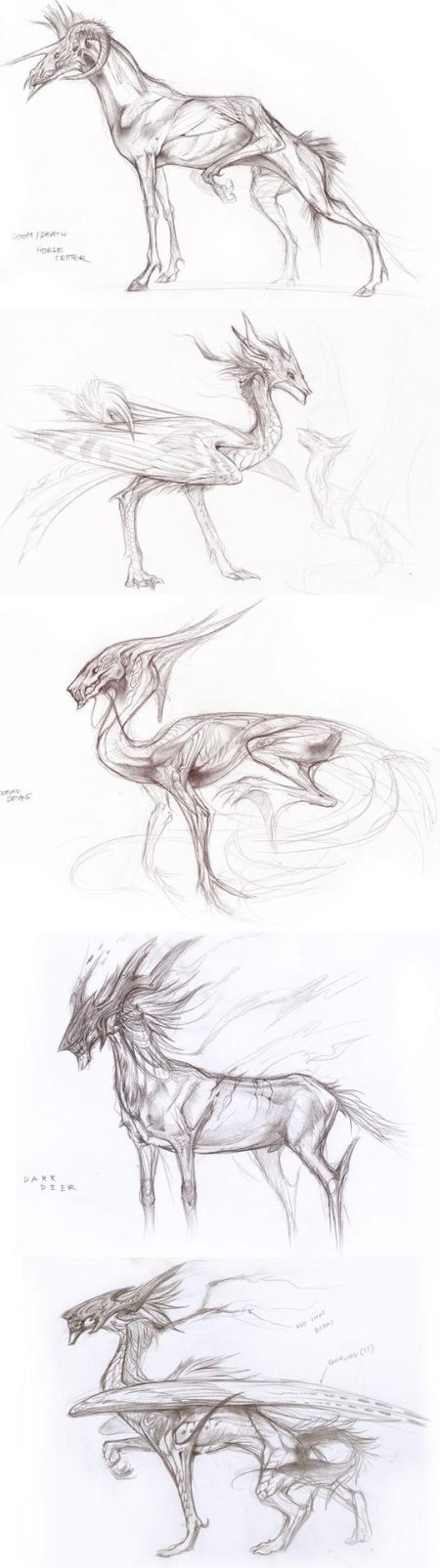 Скетчи мифических существ