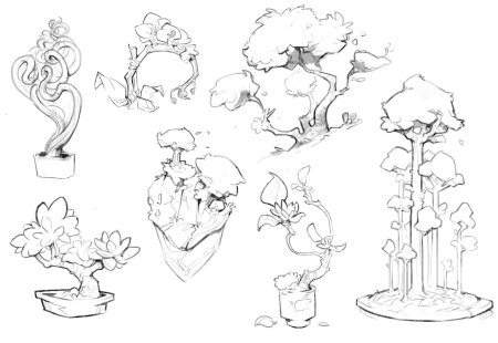 Эскизы растений