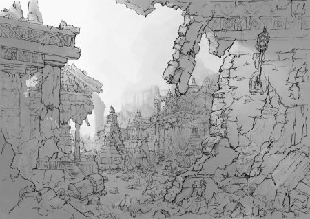 Рисование концепт арта локации