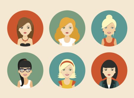 Лицо девушки в круге