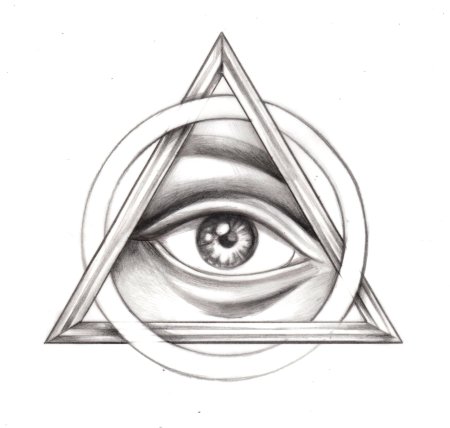 Tattoo глаз гора всевидящее око