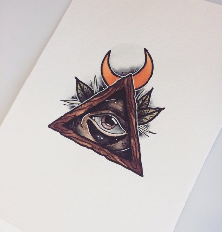 Всевидящее око тату эскиз