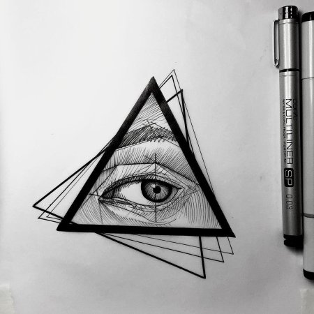 Всевидящее око тату эскиз