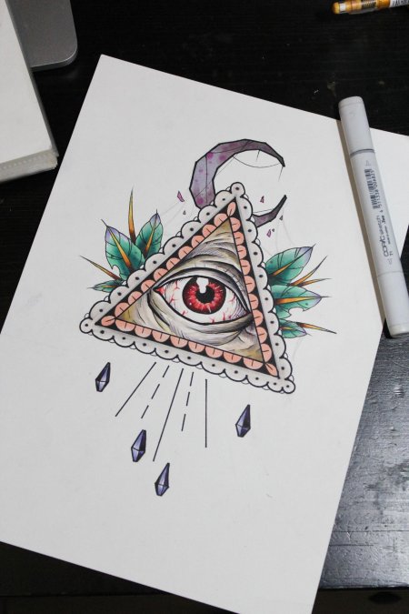 Тату эскиз глаз