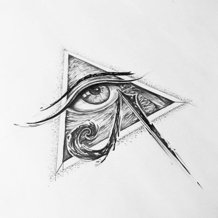 Всевидящее око тату эскиз