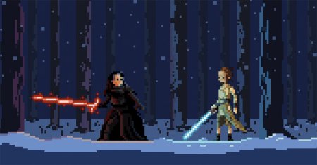 Пиксельная игра звёздные войны