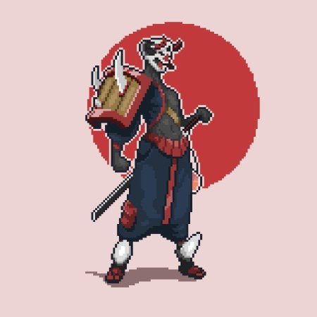 Пиксельный самурай