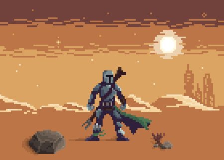 Боба фетт пиксель арт