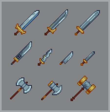 Пиксельные оружия