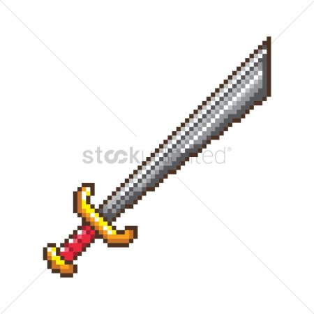 Пиксель арт меч