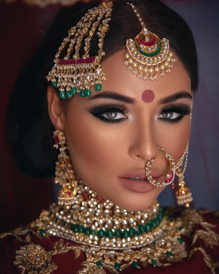 Индийский свадебный макияж