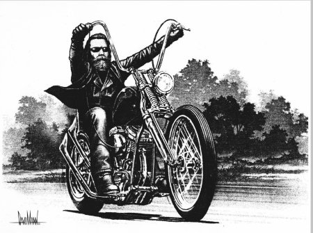 Картины про байкеров дэвид манн