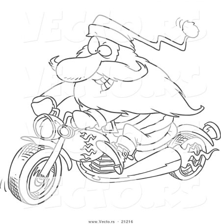 Дед мороз на мотоцикле