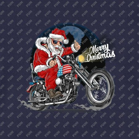 Дед мороз на байке