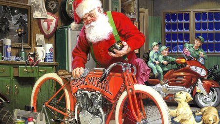 Художник tom newsom/новогоднее