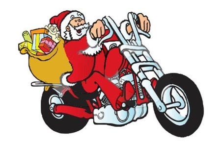 Дед мороз на мотоцикле