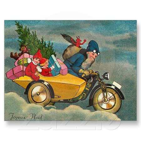 Дед мороз на мотоцикле