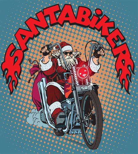 Дед мороз на мотоцикле