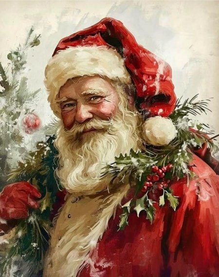 Картина дед мороз