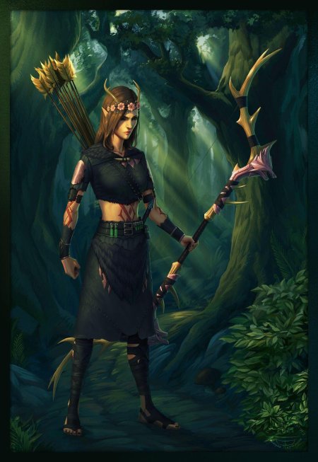 Лесная эльфийка друид