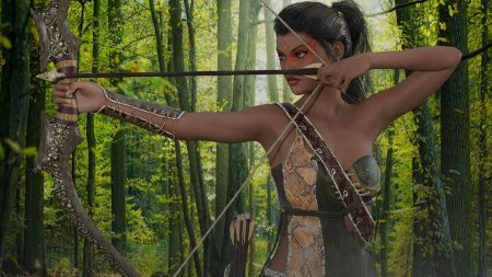 Девушка с луком и стрелами