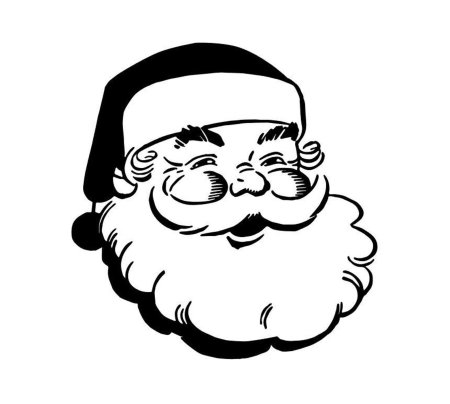 Трафарет дед мороз