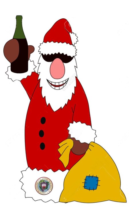 Дед мороз с бутылкой