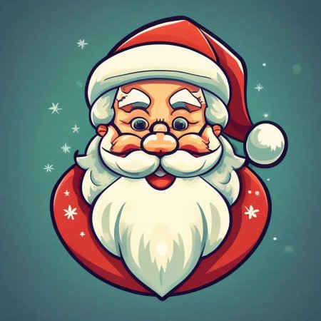 Дед мороз лицо рисунок