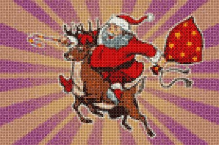 Санта клаус с оленями