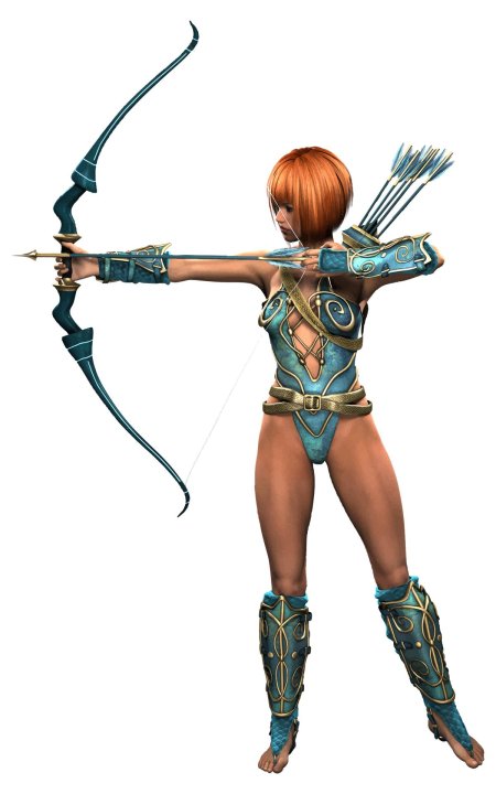Девушка с луком и стрелами