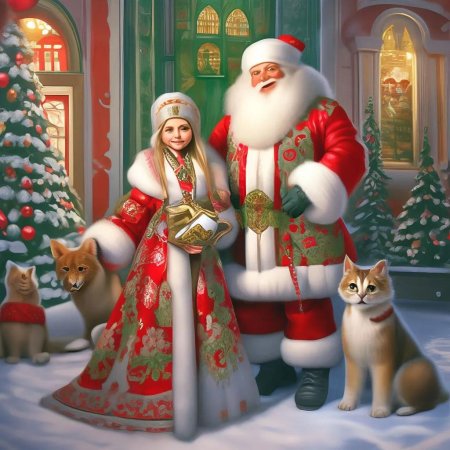 Новый год дед мороз и снегурочка