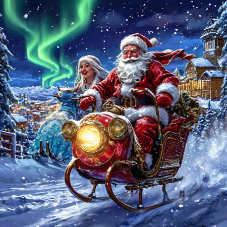 Дед мороз сани