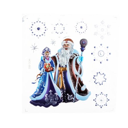 Наклейка дед мороз и снегурочка