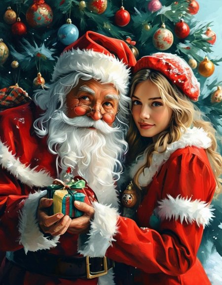 Дед мороз и снегурочка красивые