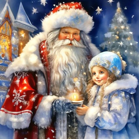 Новый год дед мороз и снегурочка