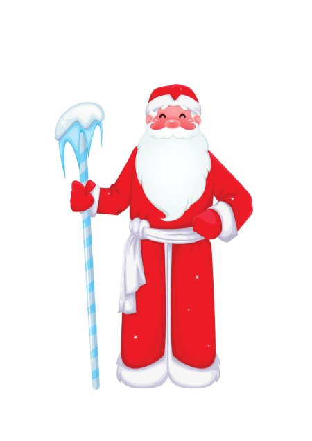 Дед мороз на белом фоне