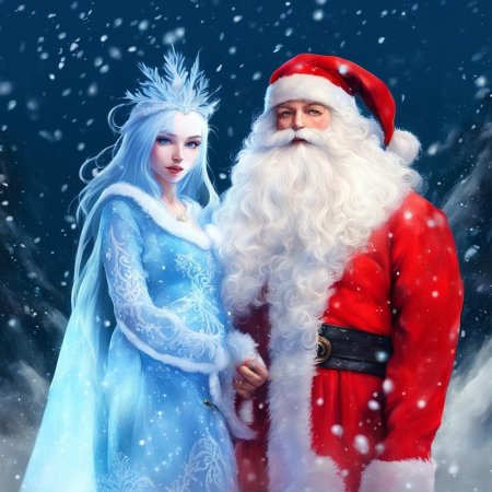 Дед мороз и снегурочка красивые