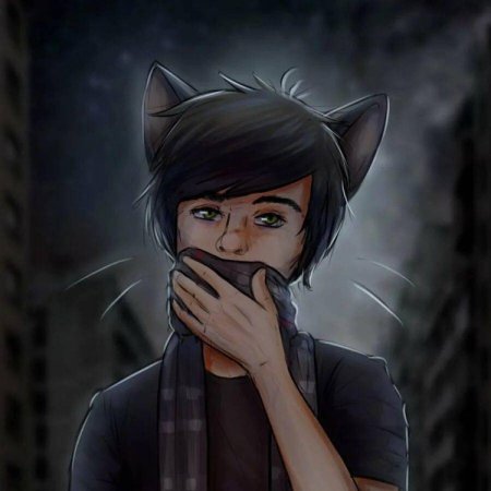 Парень с кошачьими ушками