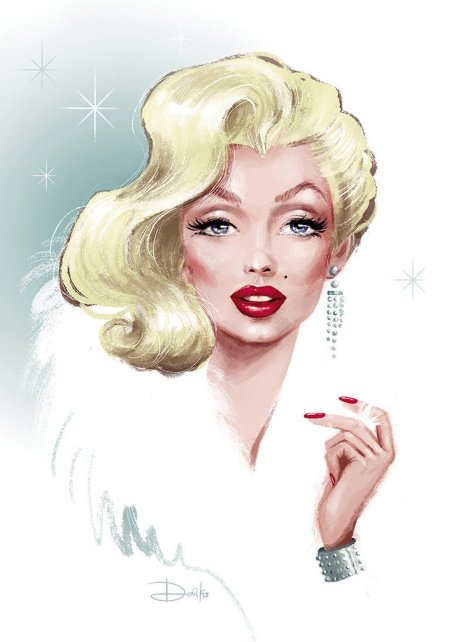 Мэрилин монро арт мультяшная